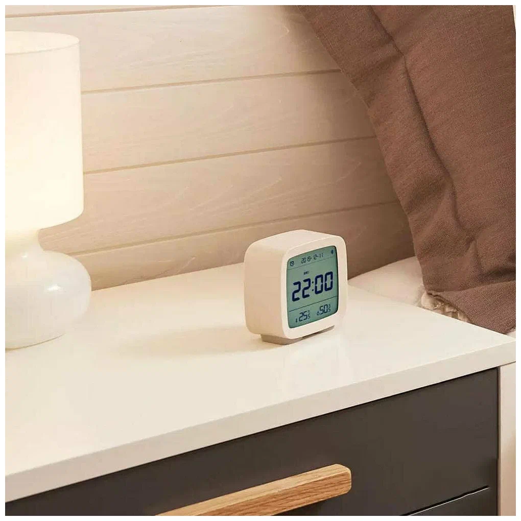 Часы с термометром Xiaomi Qingping Bluetooth Smart Alarm Clock Белый в Челябинске купить по недорогим ценам с доставкой